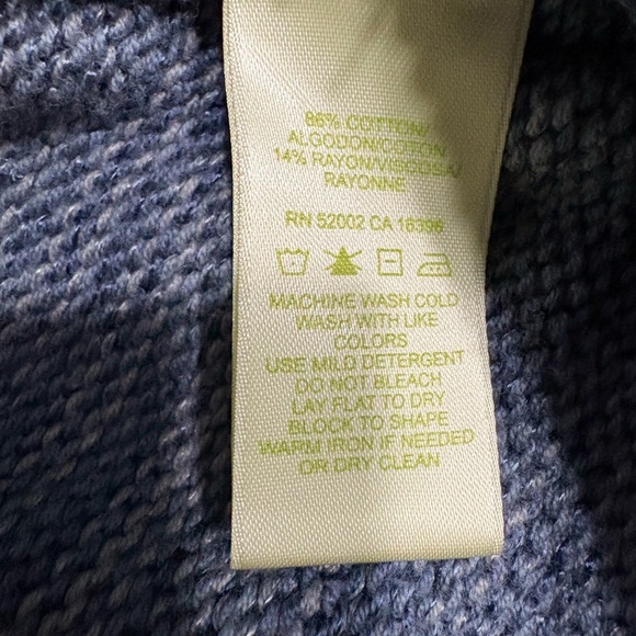 Sigrid Olsen Blue Knit Sweater cropped. Size XL - Picture 3 of 6